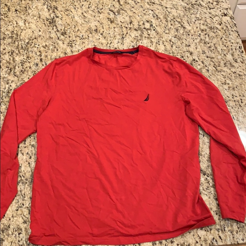 Men’s red nautica shirt. Like new